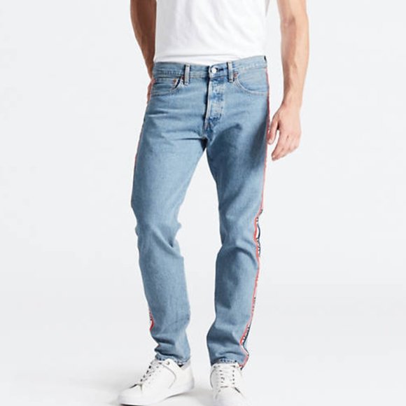 Levi's premium 501 button fly light wash Big E jeans - Picture 2 of 13